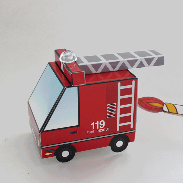 화재 경보 소방차 (LED형) (화재예방 안전교육) [5인용]
